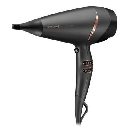 Remington AC7200 Supercare Pro 2200 AC hajszárító, 2200Watt, akár 130km/h, 3hőfok, 2sebesség, hideg levegő, 2x ionos, diffúzor, fekete