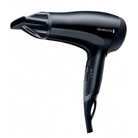 Remington D3010 hajszárító, 2000Watt, 3hőfok, 2sebesség, hideg levegő, ionos, fekete