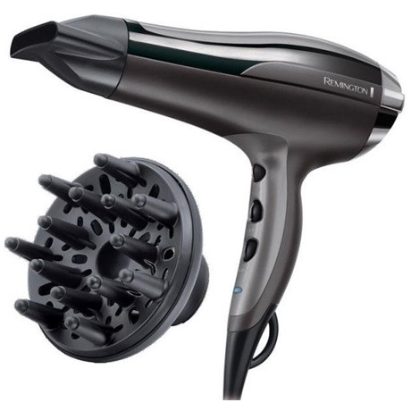 Remington D5220 PRO-Air Turbo hajszárító, 2400Watt, akár 90km/h, 3hőfok, 2sebesség, hideg levegő, ionos, diffúzor, szürke