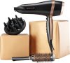 Remington D6960GP Salon Smooth hajszárító csomag, 2100Watt, akár 100km/h, 3hőfok, 2sebesség, hideg levegő, ionos, diffúzor, tárolótáska, fekete -arany