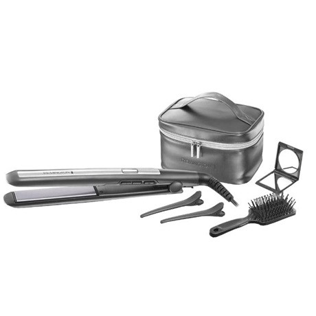 Remington S5506GP PRO-Ceramic Titanium hajvasaló készlet, kerámia bevonat, 150 -230°C, hordtáska kiegészítőkkel, fekete