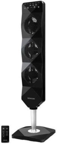 Sencor SFN 5040BL keskeny álló ventilátor, 3motoros, 90Watt, max.50dB, időzítő, távirányító, fekete