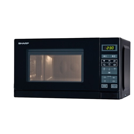 Sharp R242BKW mikrohullámú sütő, 20liter, 800Watt, 8 program, fekete