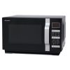 Sharp R760BK grilles mikrohullámú sütő, forgótányér nélküli, 23 liter, 900/1000Watt, Quartz grill, fekete