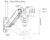 Stell SOS 1810 Single egykaros fali monitor tartó konzol 13"-32" VESA 100x100, gázdugattyús