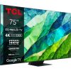TCL 75C855 Uhd Miniled Qled Google Smart Televízió