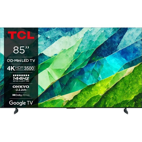 TCL 85C855 Uhd Miniled Qled Google Smart Televízió