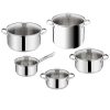 Tefal H054AS55 Daily Cook edény készlet fedővel, 10 részes, indukciós, rozsdamentes acél
