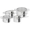 Tefal H852S856 Nordica edény készlet fedővel, 8 részes, indukciós, rozsdamentes acél