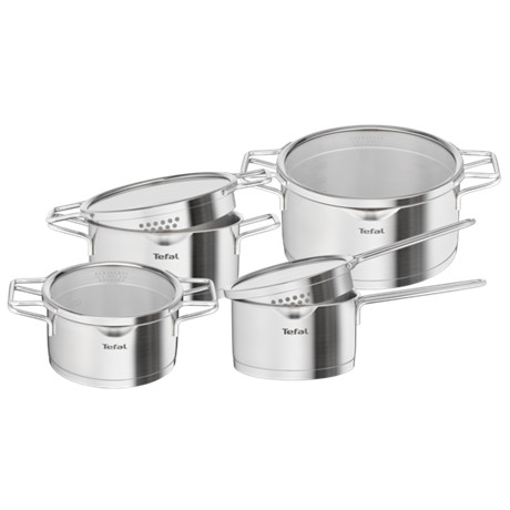 Tefal H852S856 Nordica edény készlet fedővel, 8 részes, indukciós, rozsdamentes acél