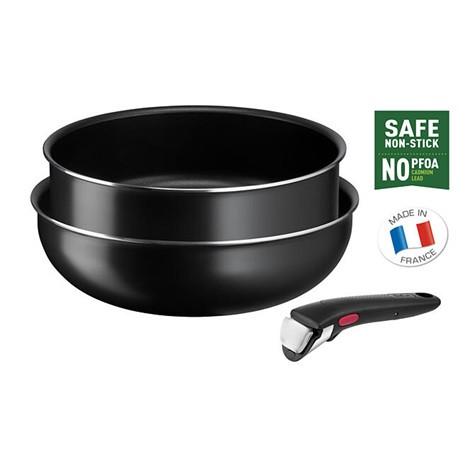 Tefal L1539153 Serpenyő szett Ingenio 6 Easy Cook N Clean Black 3 Részes