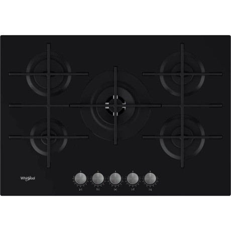 Whirlpool GOWL 728/NB beépíthető gáz főzőlap, 5 égő, szikragyűjtás, 11,3kW, fekete
