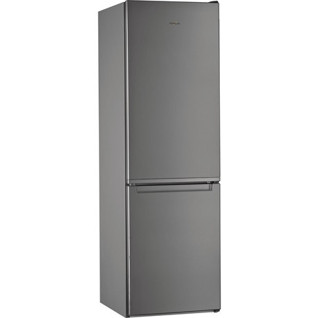 Whirlpool W5 821EOX2 alulfagyasztós hűtőszekrény, 228/111 liter kapacitás, inox