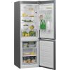 Whirlpool W5 821EOX2 alulfagyasztós hűtőszekrény, 228/111 liter kapacitás, inox