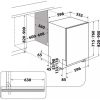 Whirlpool W7I HT40 T beépíthető mosogatógép 15 teríték