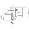 Whirlpool WBC 3C34 PF X beépíthető mosogatógép 14 teríték félig integrálható