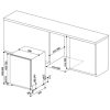 Whirlpool WIC 3C26 F beépíthető mosogatógép, 14teríték, 9.5liter, 8program, 46dB