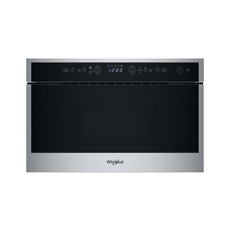 Whirlpool WMN464BX beépíthető grilles mikrohullámú sütő, 22liter, 700 /750Watt, kvarc grill, fekete -inox