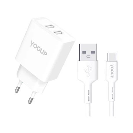 Yooup NC76-B Hálózati Töltő 12w Dupla Usb-A