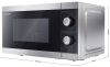 Sharp YC-MG01ES grilles mikrohullámú sütő, 20liter, 800/1000Watt, ezüst
