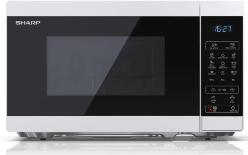 Sharp YC-MG02E-W Mikrohullámú sütő, 800W, Digitális, Compact Grill, fehér-fekete