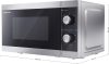 Sharp YC-MS01ES mikrohullámú sütő 800W, 20 liter, Ezüst