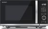 Sharp YC-QG204AEB grilles mikrohullámú sütő, forgótányér nélküli, 20 liter, 800/1000Watt, Quartz grill, fekete