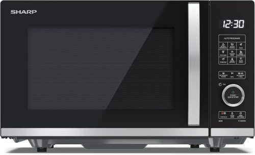 Sharp YC-QG204AEB grilles mikrohullámú sütő, forgótányér nélküli, 20 liter, 800/1000Watt, Quartz grill, fekete