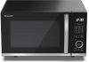 Sharp YC-QG204AEB grilles mikrohullámú sütő, forgótányér nélküli, 20 liter, 800/1000Watt, Quartz grill, fekete