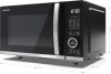 Sharp YC-QG204AEB grilles mikrohullámú sütő, forgótányér nélküli, 20 liter, 800/1000Watt, Quartz grill, fekete