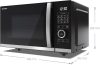 Sharp YC-QG234AEB grilles mikrohullámú sütő, forgótányér nélküli, 23 liter, 900/1000Watt, Quartz grill, fekete