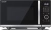 Sharp YC-QG254AEB grilles mikrohullámú sütő, forgótányér nélküli, 25 liter, 900/1000Watt, Quartz grill, fekete
