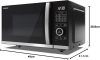Sharp YC-QG254AEB grilles mikrohullámú sütő, forgótányér nélküli, 25 liter, 900/1000Watt, Quartz grill, fekete
