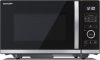 Sharp YC-QS254AEB mikrohullámú sütő, forgótál nélküli kialakítás, 25liter, 900Watt, fekete
