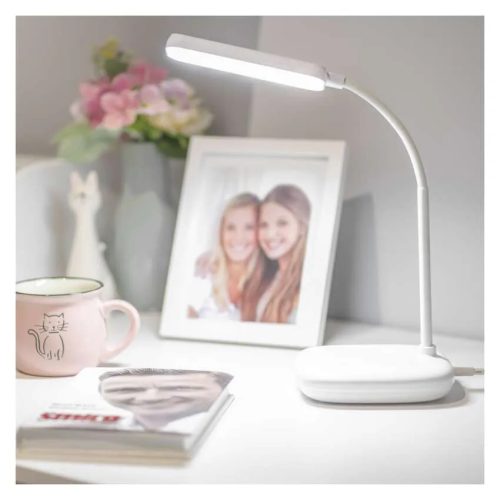 Emos Z7638W Molly LED asztali lámpa, 650 lumen, 12W, meleg/természetes/hideg fehér, fehér