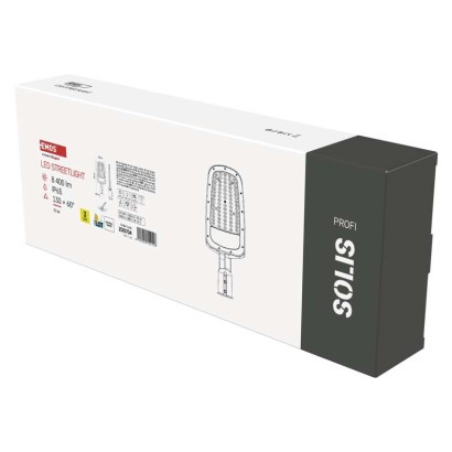 Emos ZO0704 SOLIS LED lámpatest, közvilágítás, 51x17x6cm, 70W, 8400lm, IP65, semleges fehér, alumínium