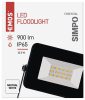 EMOS ZS2212 SIMPO LED reflektor 10W, fekete, természetes fehér