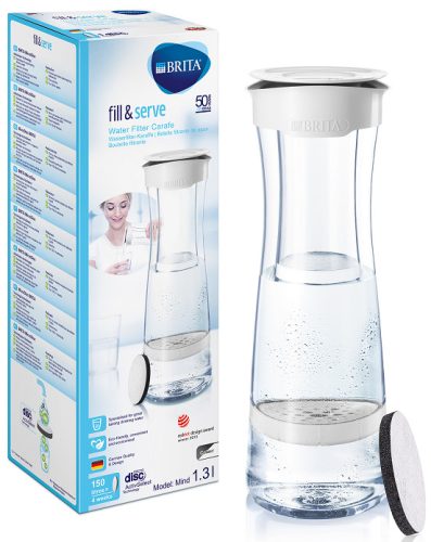 Brita BR1020115 Fill & Serve Mind 1,3 literes vízszűrő kancsó fehér