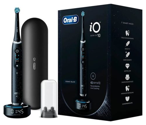 Oral-B iO Series 10 elektromos fogkefe, utazótokkal, fekete (iOM10.1B4.2AD)