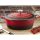La Cuisine 6100 Piros öntöttvas ovál sütőtál 29cm 4,75l+fedő, fehér belső máz (bemutató darab)