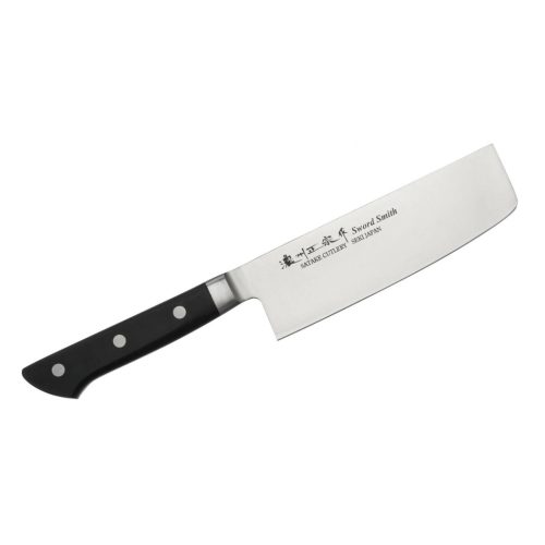 Satake 803-649 Satoru Nakiri japán konyhakés, 16 cm penge hossz, rozsdamentes acél, kemény műanyag markolat