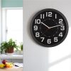 Somogyi AWC250BK fali óra, üveg előlap, kontrasztos, jól leolvasható számlap, 1xAA elem tápellátás, átmérő 250mm