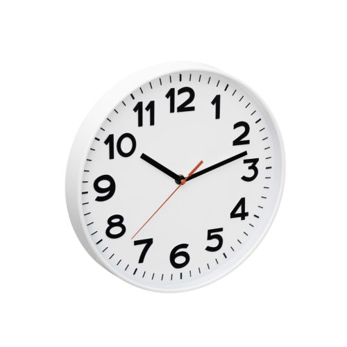 Somogyi AWC300WH fali óra, üveg előlap, kontrasztos, jól leolvasható számlap, 1xAA elem tápellátás, átmérő 300mm