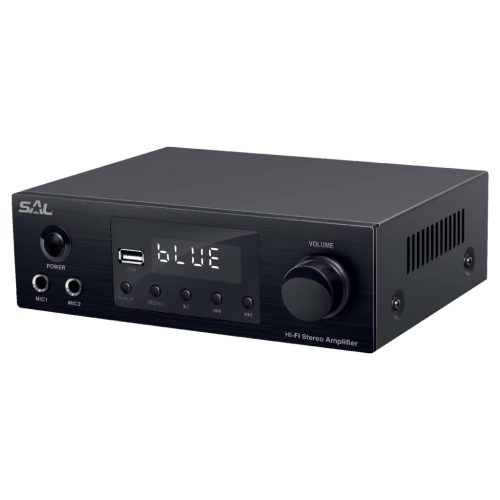 Somogyi BTA 250 mini sztereó multimédia erősítő, 2x50 W, 4 Ohm, FM, AUX,USB, mikrofon bemenet, Bluetooth 5.0