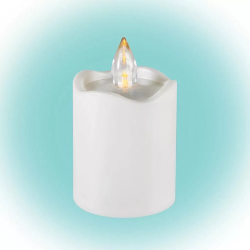 Somogyi CDX 2/WH LED-es gyertya, 1db pislákoló sárga LED, beltéri, elemes (2x1,5V-baby)