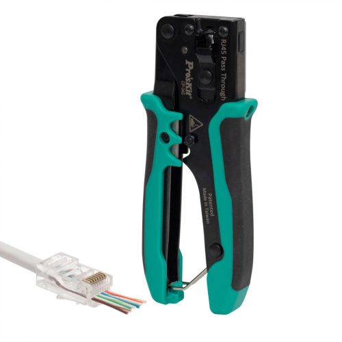 Somogyi CP-342 UTP-RJ45-8P8C gyorskrimpelő fogó, nyitott végű dugókhoz, biztonsági zár, gyors