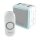 Honeywell DC515NP2 vezeték nélküli csengő, 150m, IP55, 9 dallam, fehér-szürke