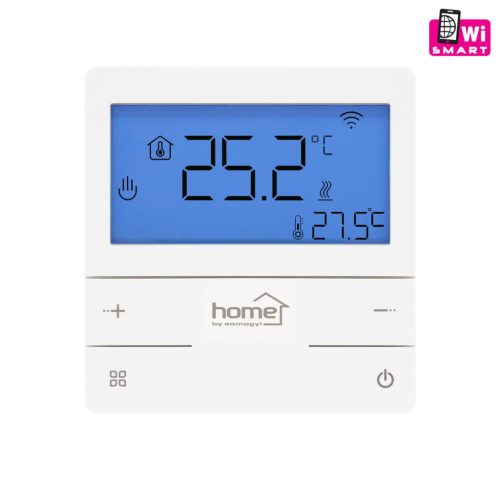 Somogyi FHT76WIFI okos termosztát elektromos fűtőszőnyeghez, 5 - 60 °C, LCD kijelző, heti programozás, padlószenzor