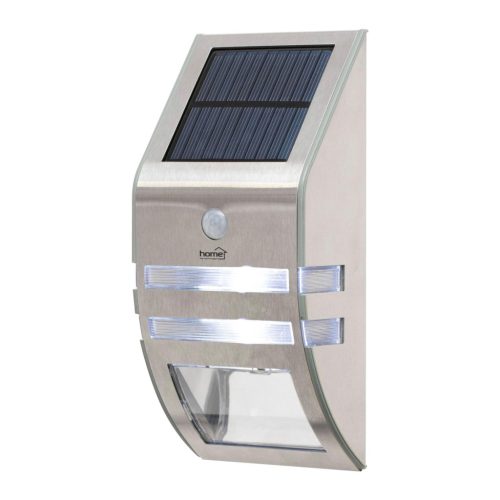 Somogyi FLP30SOLAR napelemes LED lámpa mozgásérzékelővel, 30lm, IP44, inox