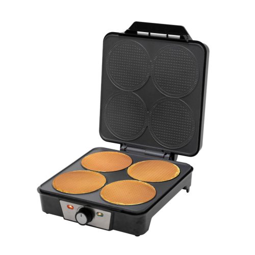 Somogyi HGOS4 ostyasütő és sajtos tallér sütő, 1200 W, rozsdamentes burkolat, jelzőfények, 160–235 °C